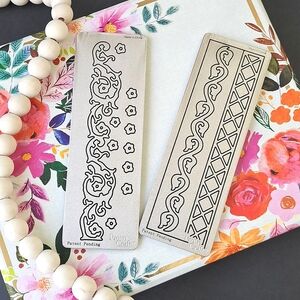 Cuttlebug Dies in original packaging - 2 Die Plate set - Floral Borders